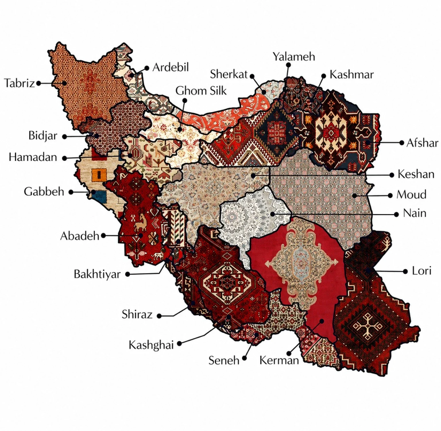 Selecting Persian carpet weaving origin and quality grade