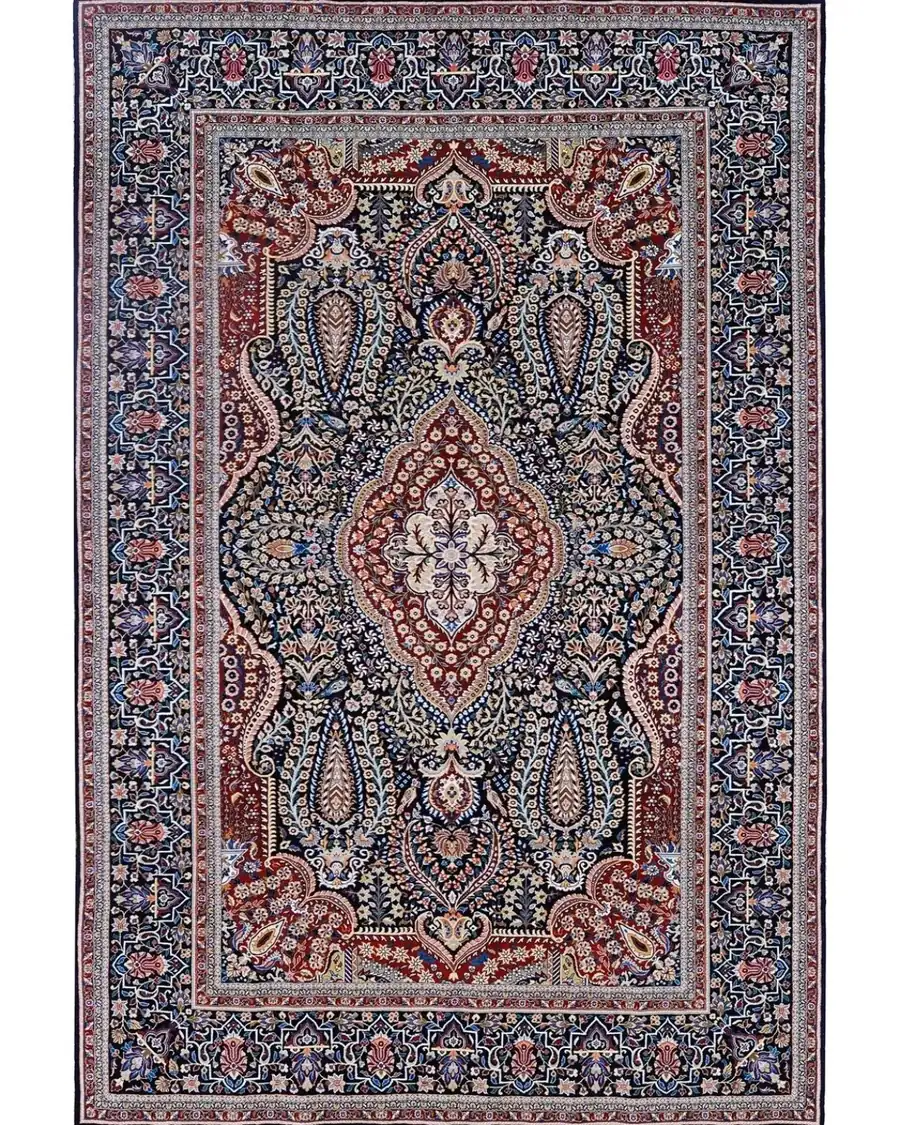 Imperial Paisley Elegance — Handmade Kashan Carpet