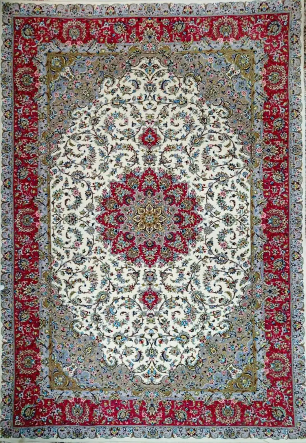 Persian Crimson Prestige Handmade Kashan Carpet PRR-KH-033