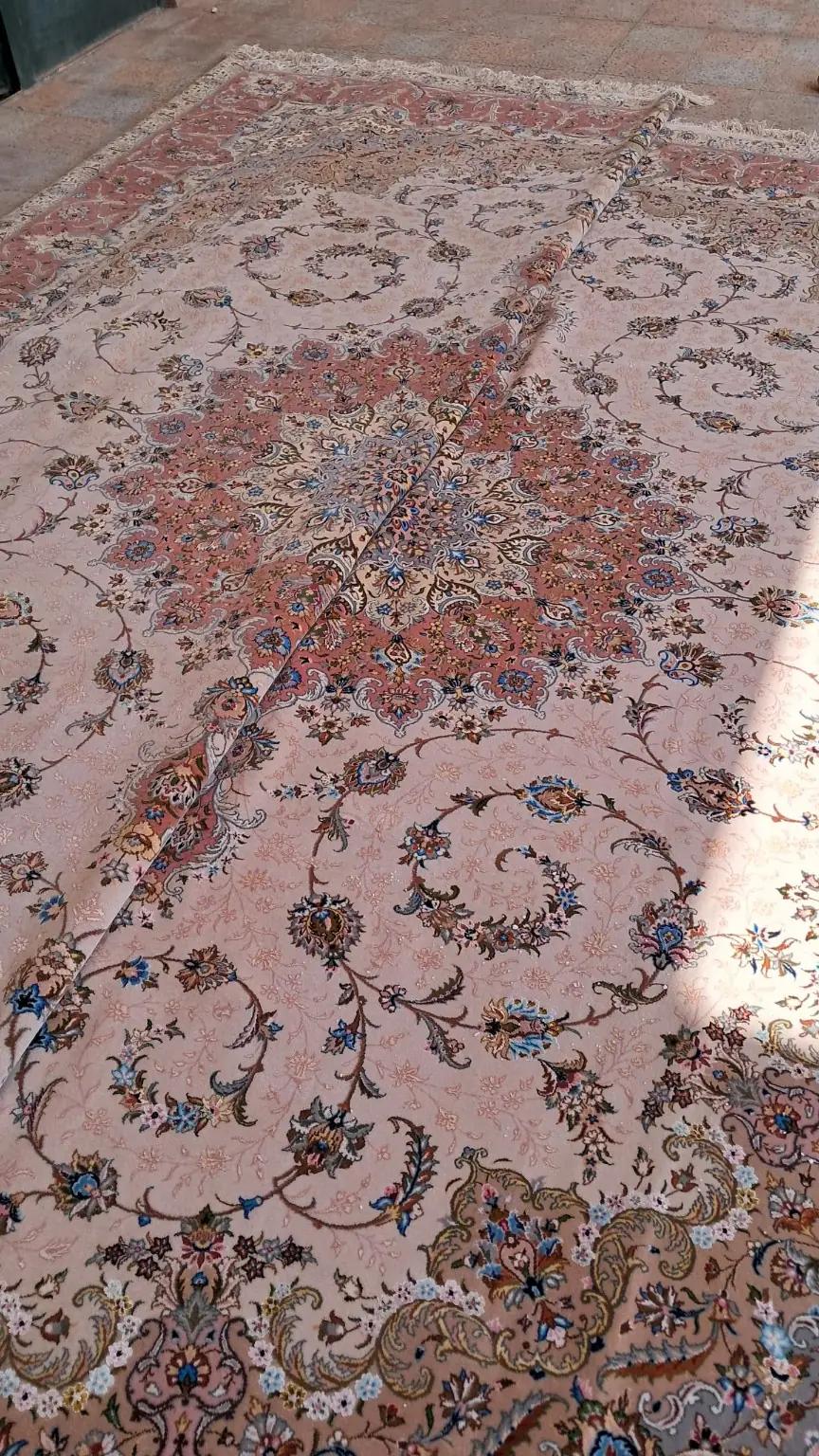 Verified alternate view of PRR-KH-039 showing the blush field, silk floral details and matching pair construction