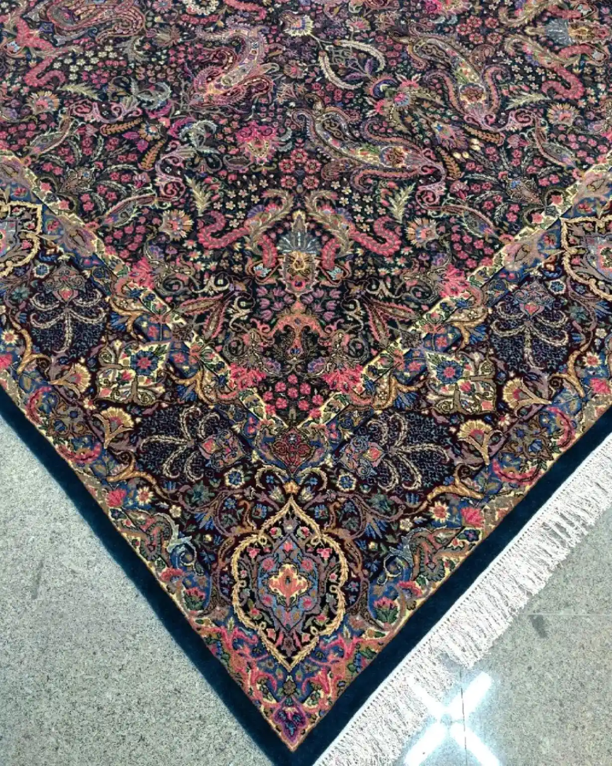 Midnight Paisley Reverie — border detail