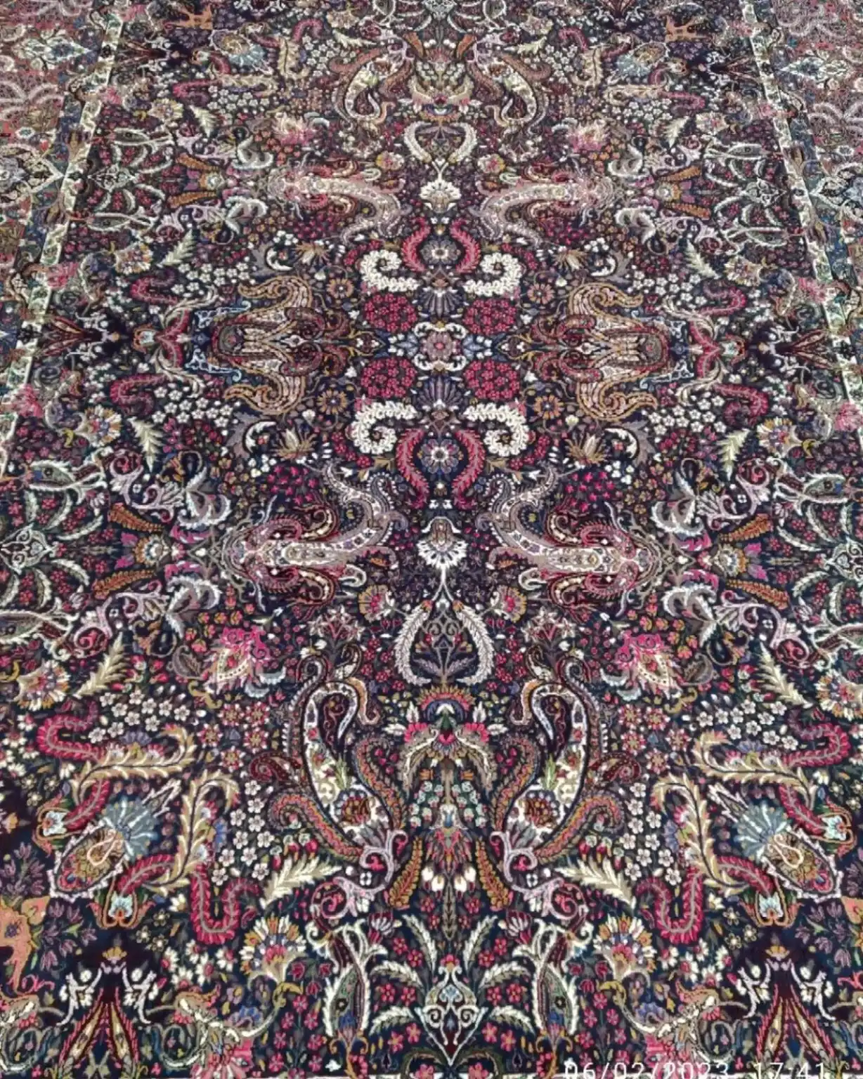 Obsidian Paisley Tapestry — field detail
