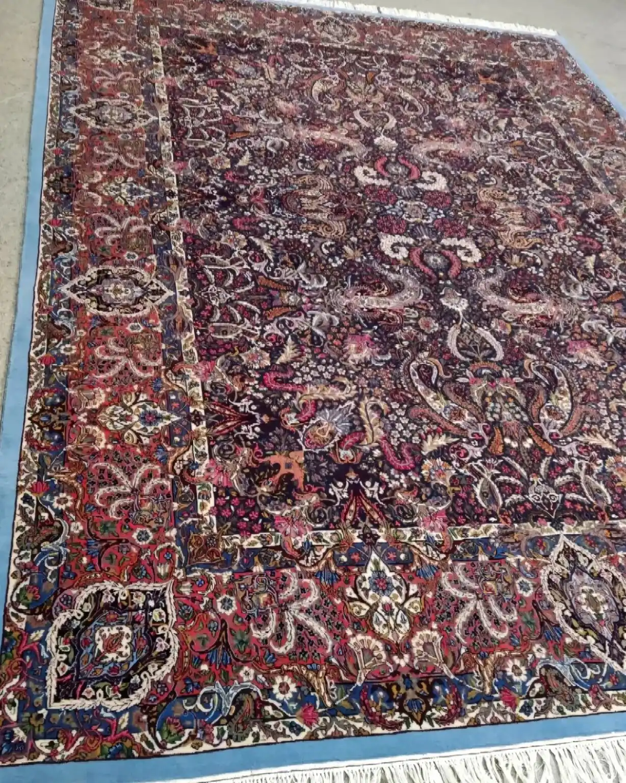 Obsidian Paisley Tapestry — border detail