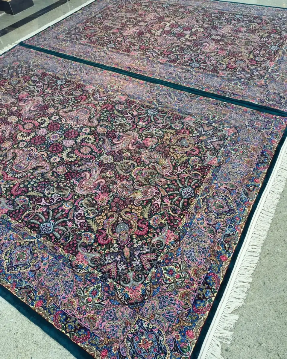 Midnight Paisley Symphony Pair — border detail