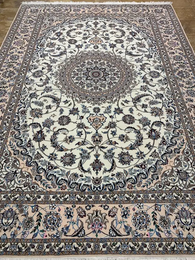 سجادة نايين فارسية معقودة يدوياً — لچك ترنج — 250 × 350 cm, PRR-NN-001