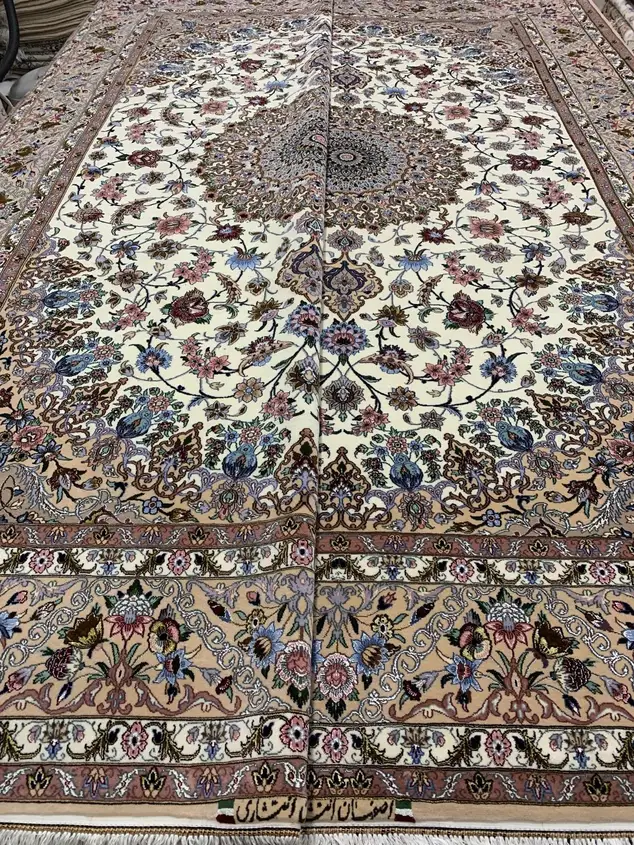 سجادة نايين فارسية معقودة يدوياً — ميدالية حديقة — 250 × 350 cm, PRR-NN-016