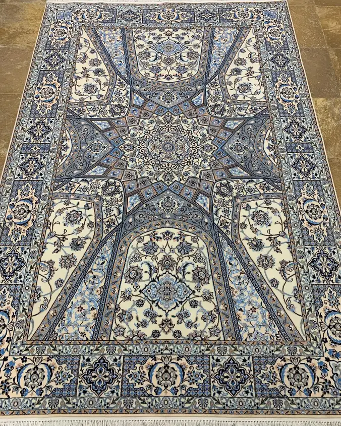 سجادة نايين فارسية معقودة يدوياً — ميدالية شهیادي — 157 × 233 cm, PRR-NN-022