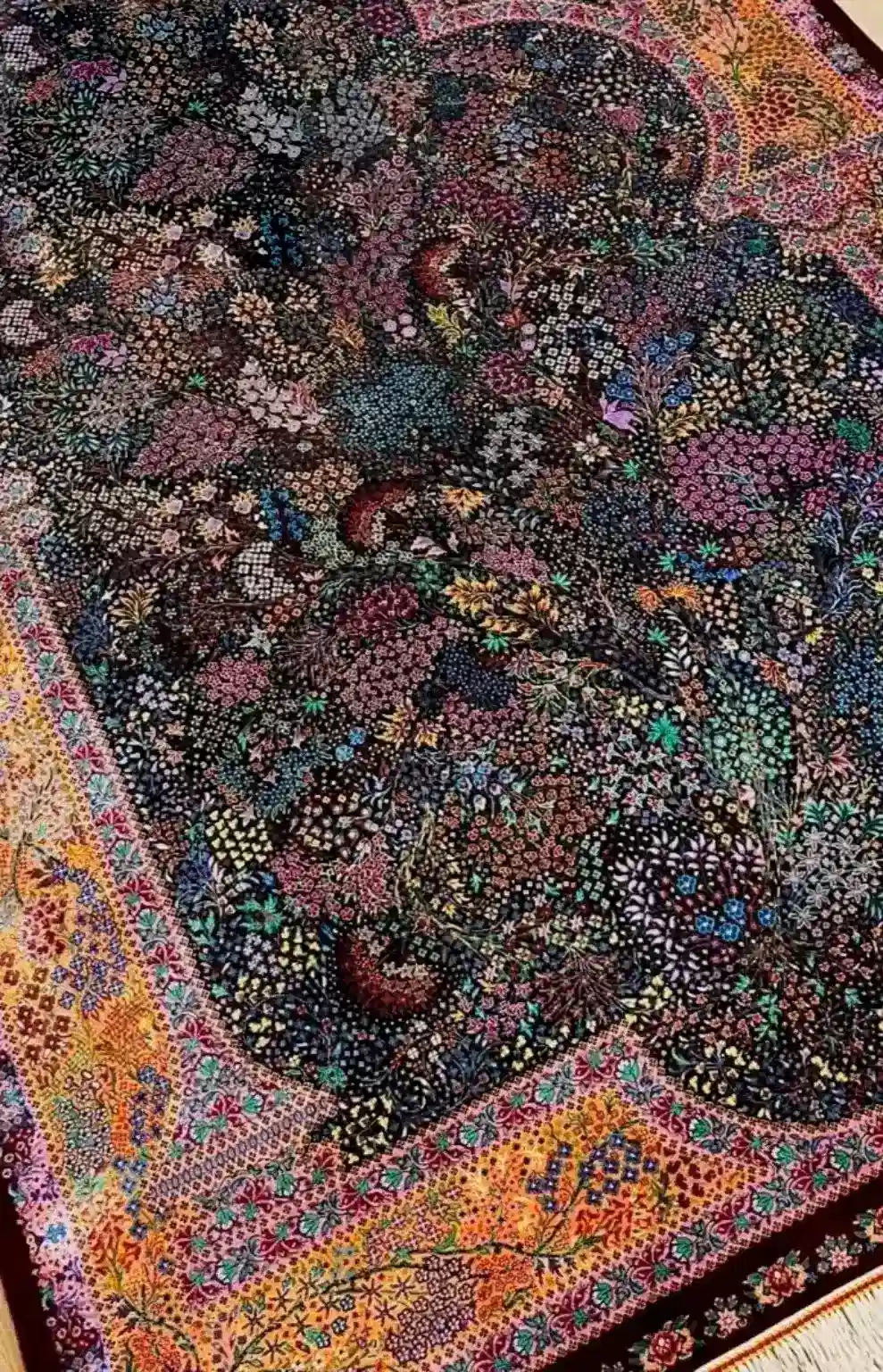 Midnight Garden of Eternity Silk Rug — سجاد حرير خالص