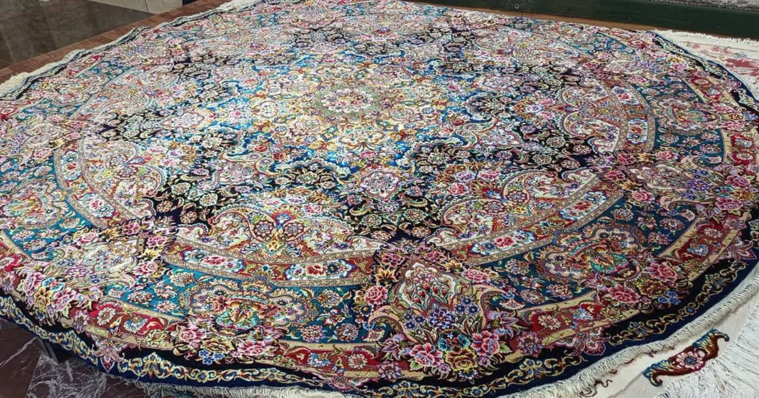 Royal Sapphire Paradise Round Rug — PRR-RR-004 — image 1