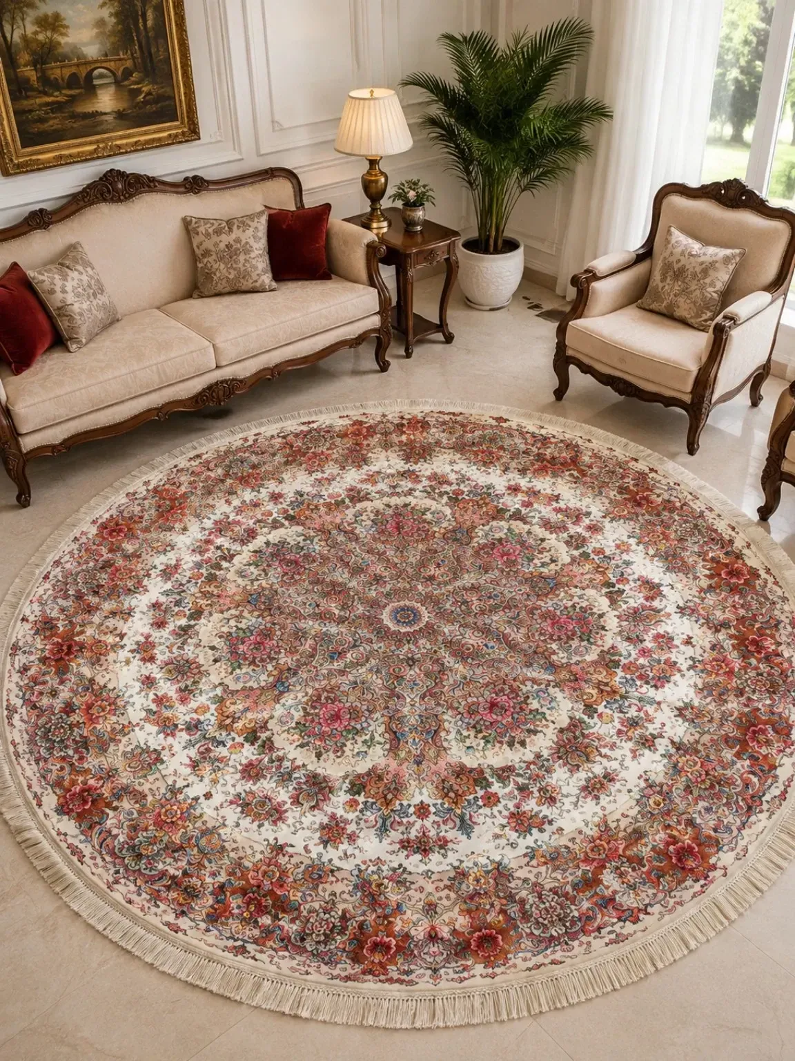Imperial Blossom Symphony Round Rug — PRR-RR-038-D300