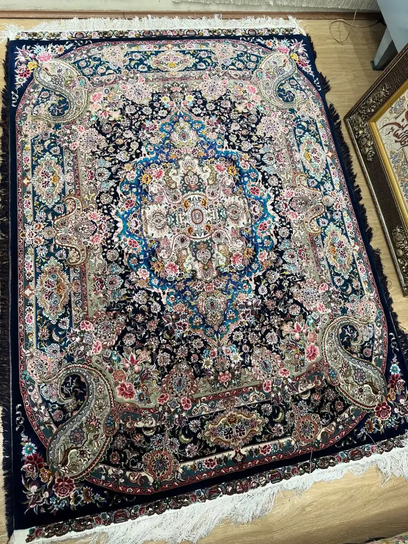Royal Midnight Medallion Tabriz Carpet