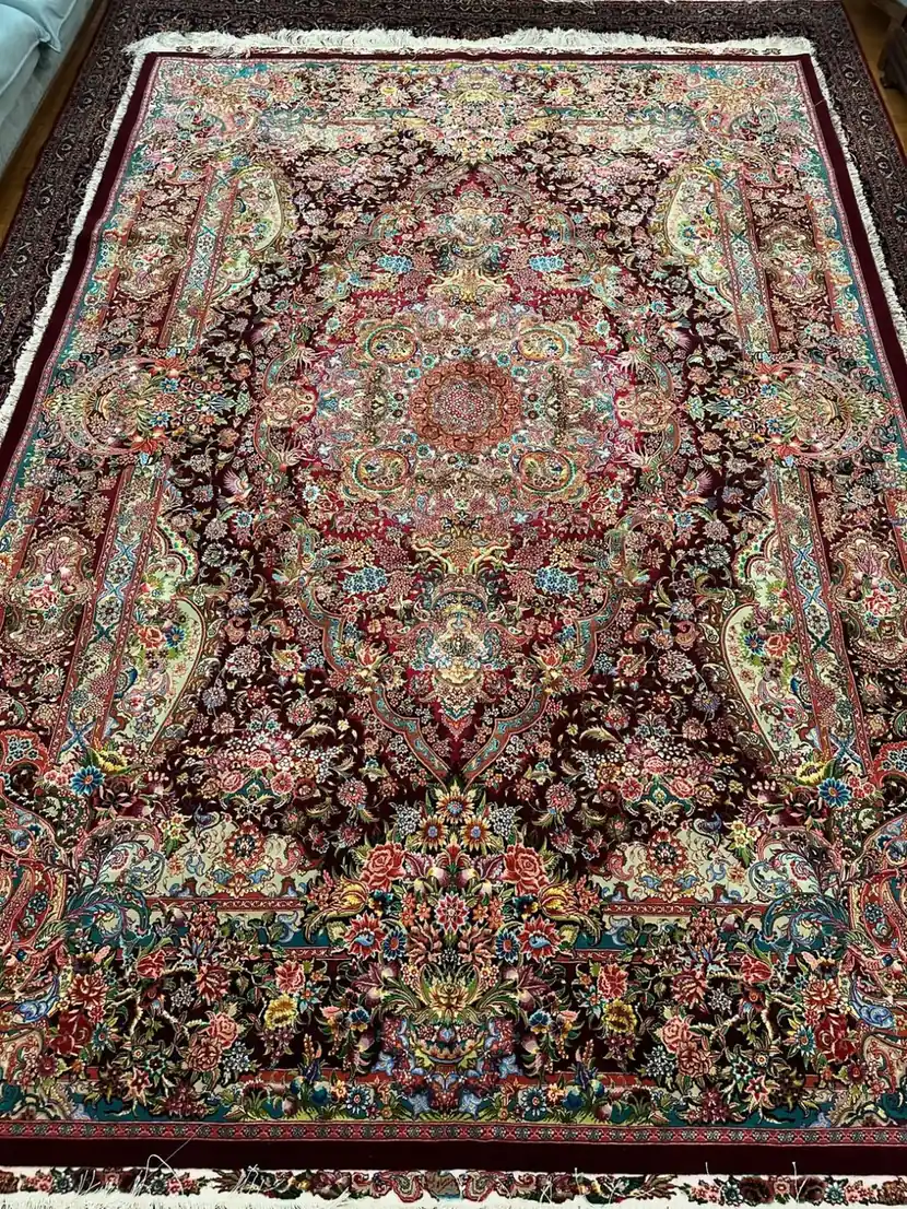 Imperial Ruby Paradise Tabriz Carpet