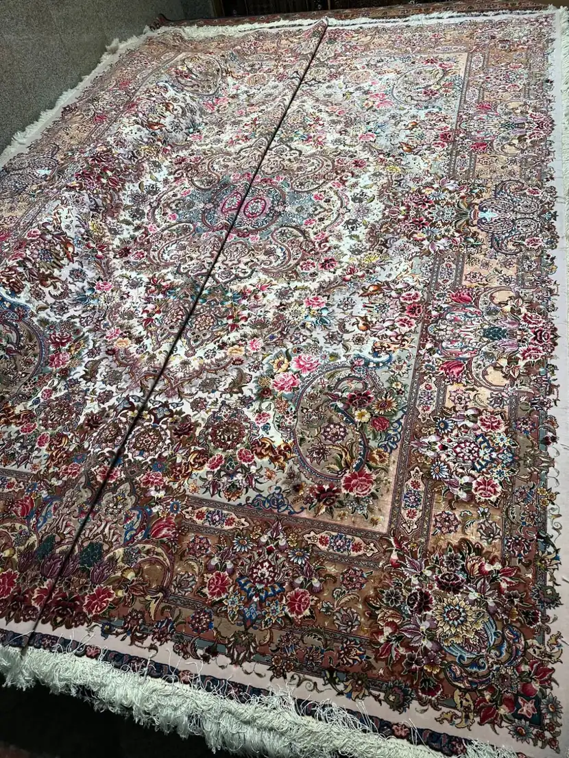 Imperial Blush Paradise Pair Tabriz Carpet