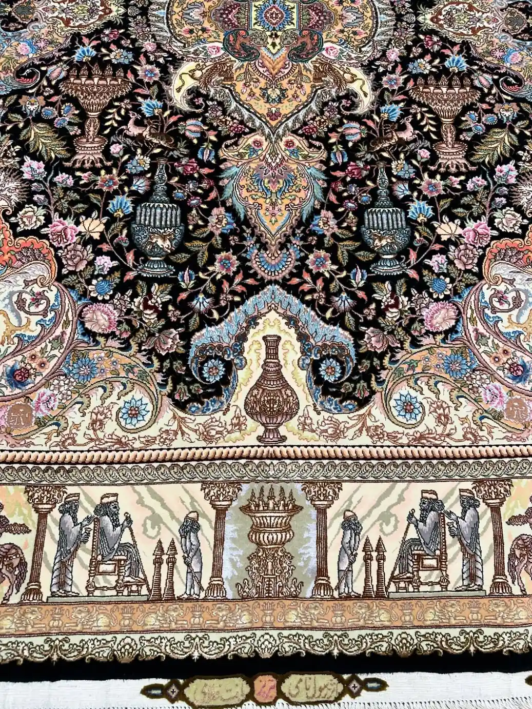 Imperial Persepolis Garden Tabriz Carpet — detail 1