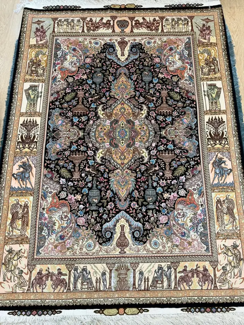 Imperial Persepolis Garden Tabriz Carpet