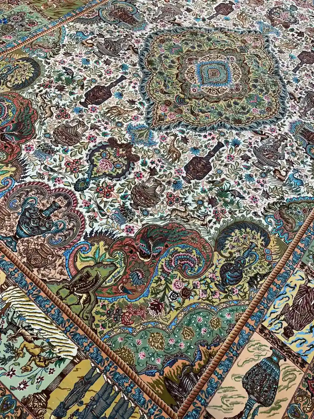 Tabriz Achaemenid Golestan Luxury Handwoven Rug — Gallery 1