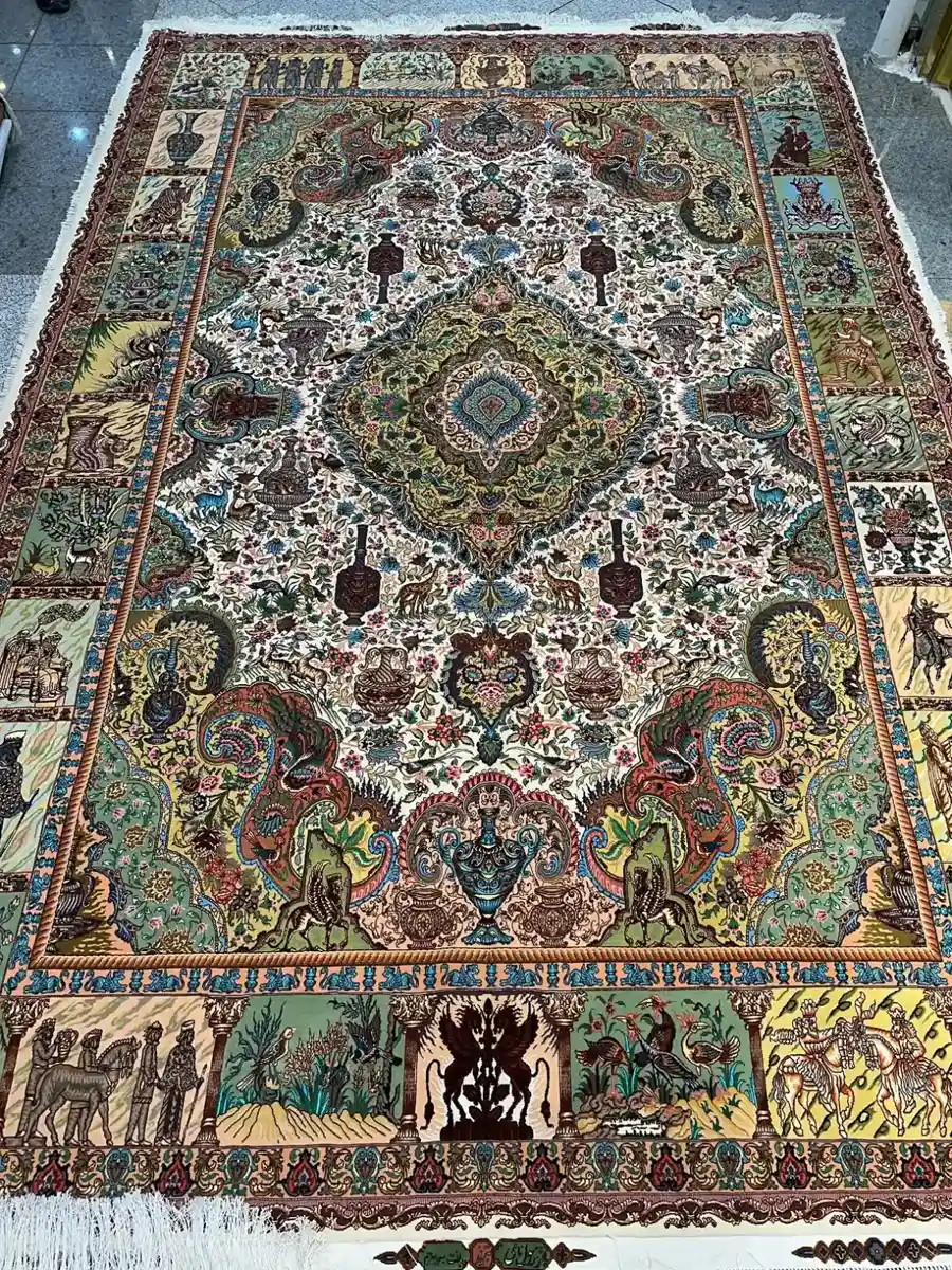 Tabriz Achaemenid Golestan Luxury Handwoven Rug — PRR-TZ-020
