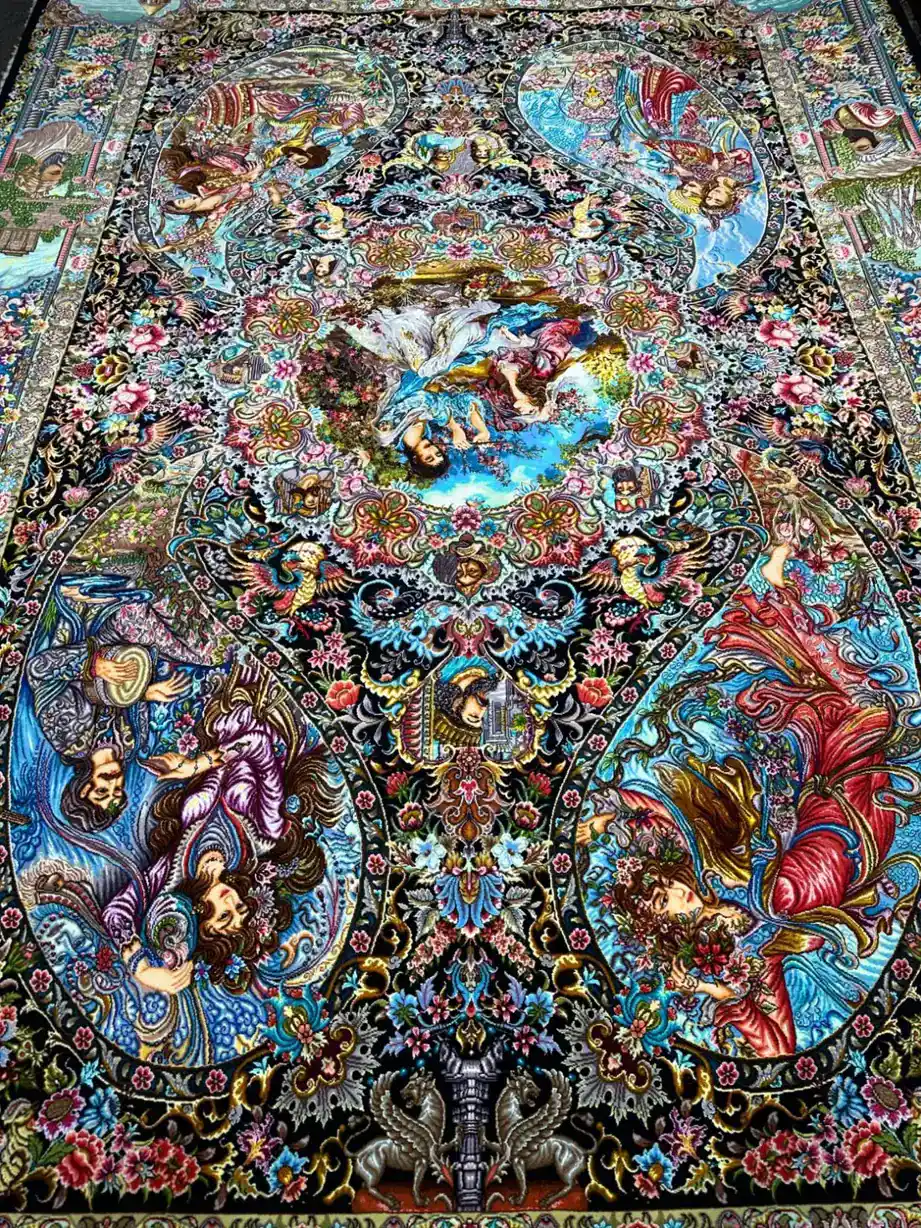 Lovers’ Paradise Tabriz Carpet — Gallery 2