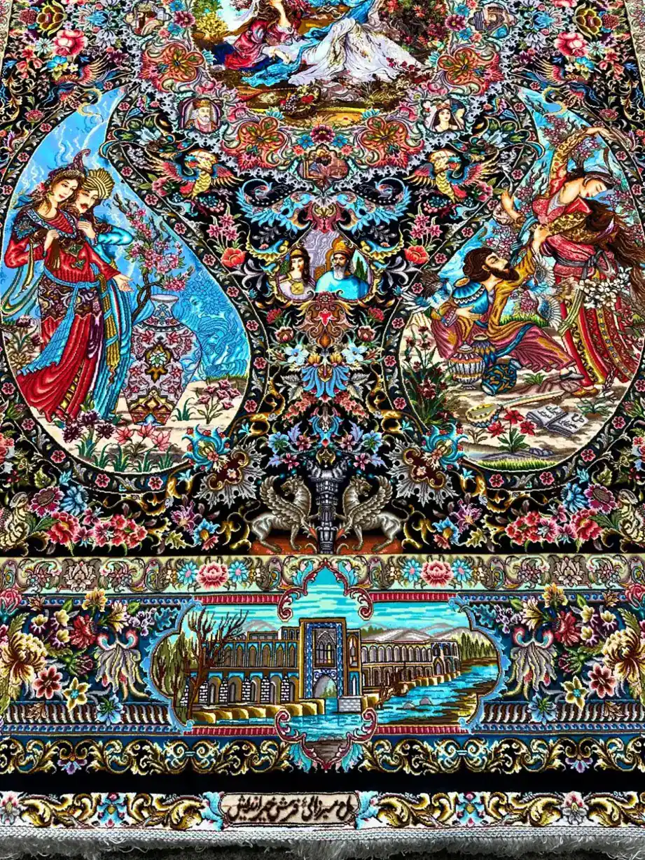 Lovers’ Paradise Tabriz Carpet — Gallery 1
