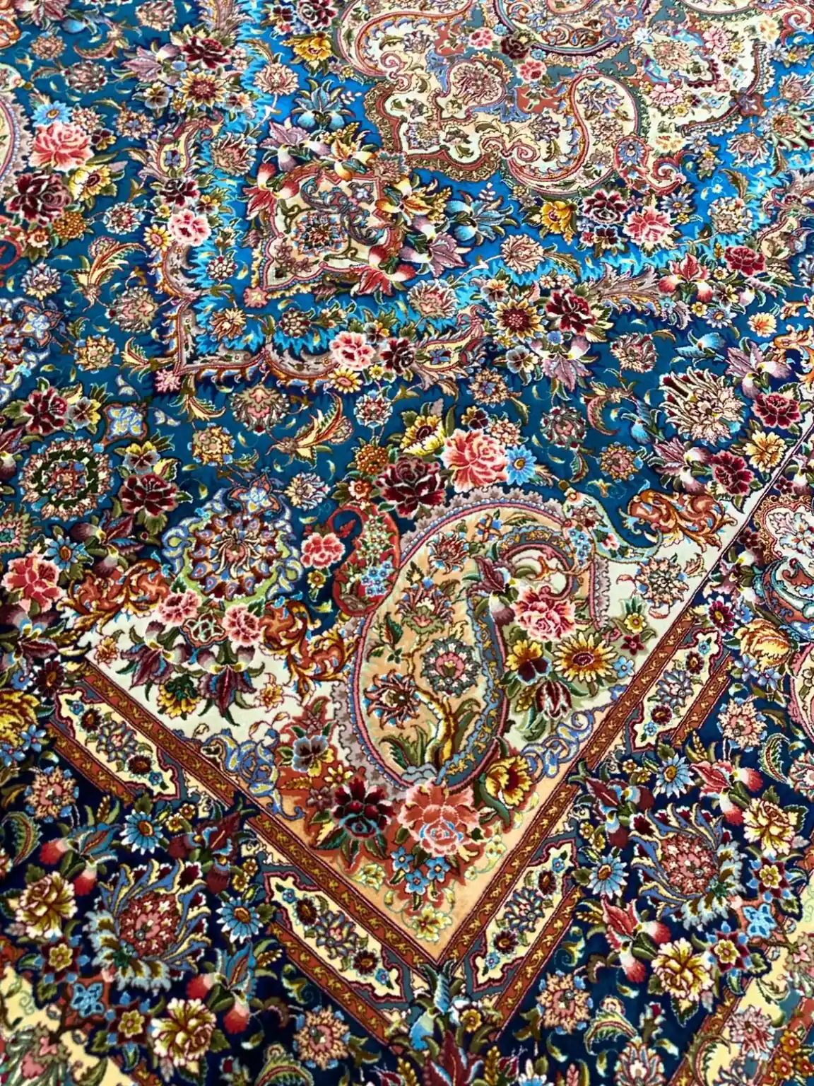 Blue Imperial Tabriz Carpet — Gallery 2