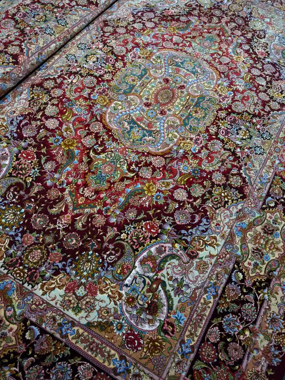 Royal Crimson Prestige Tabriz Carpet Pair — Gallery 1