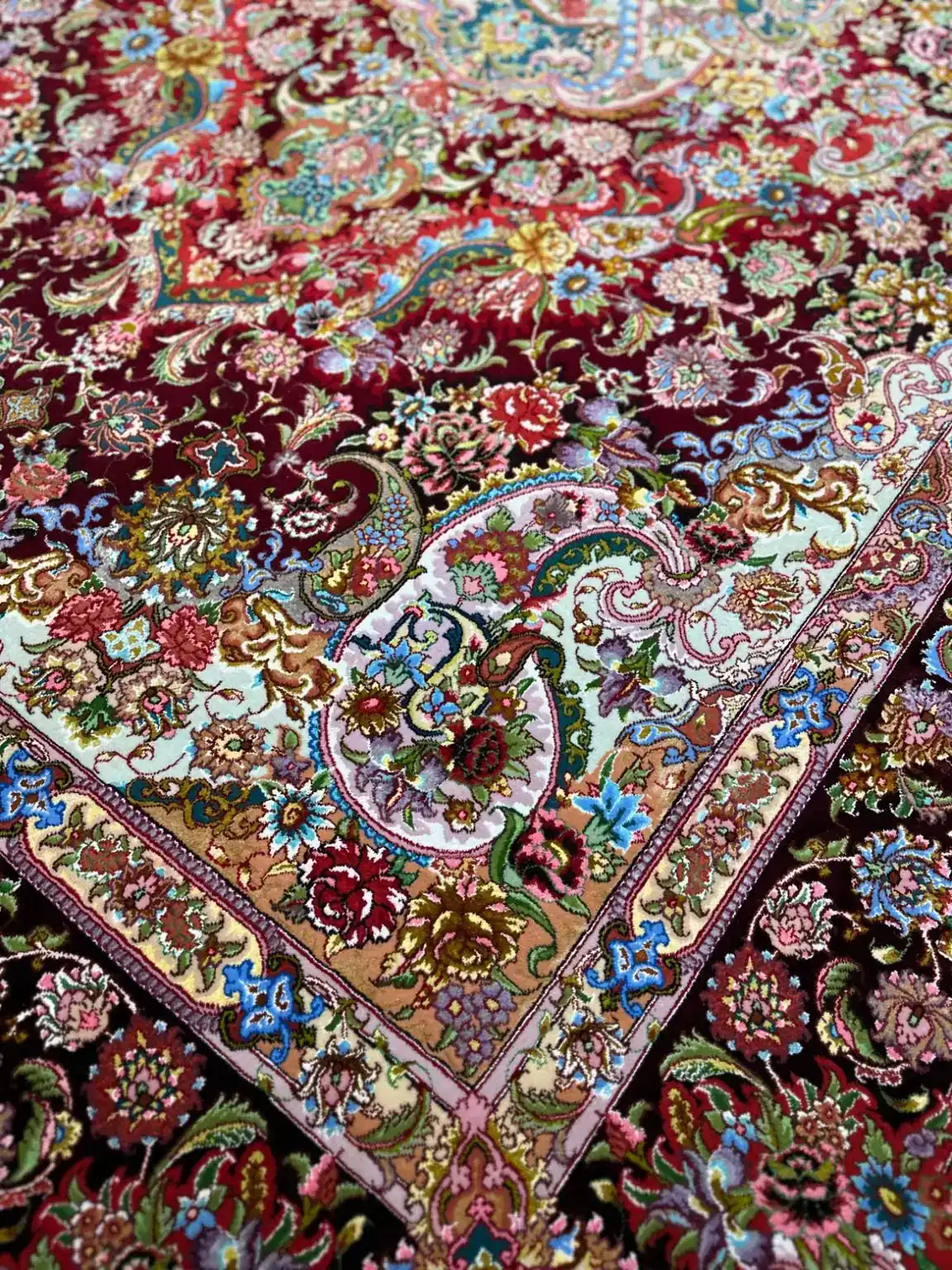 Royal Crimson Prestige Tabriz Carpet Pair — Gallery 2